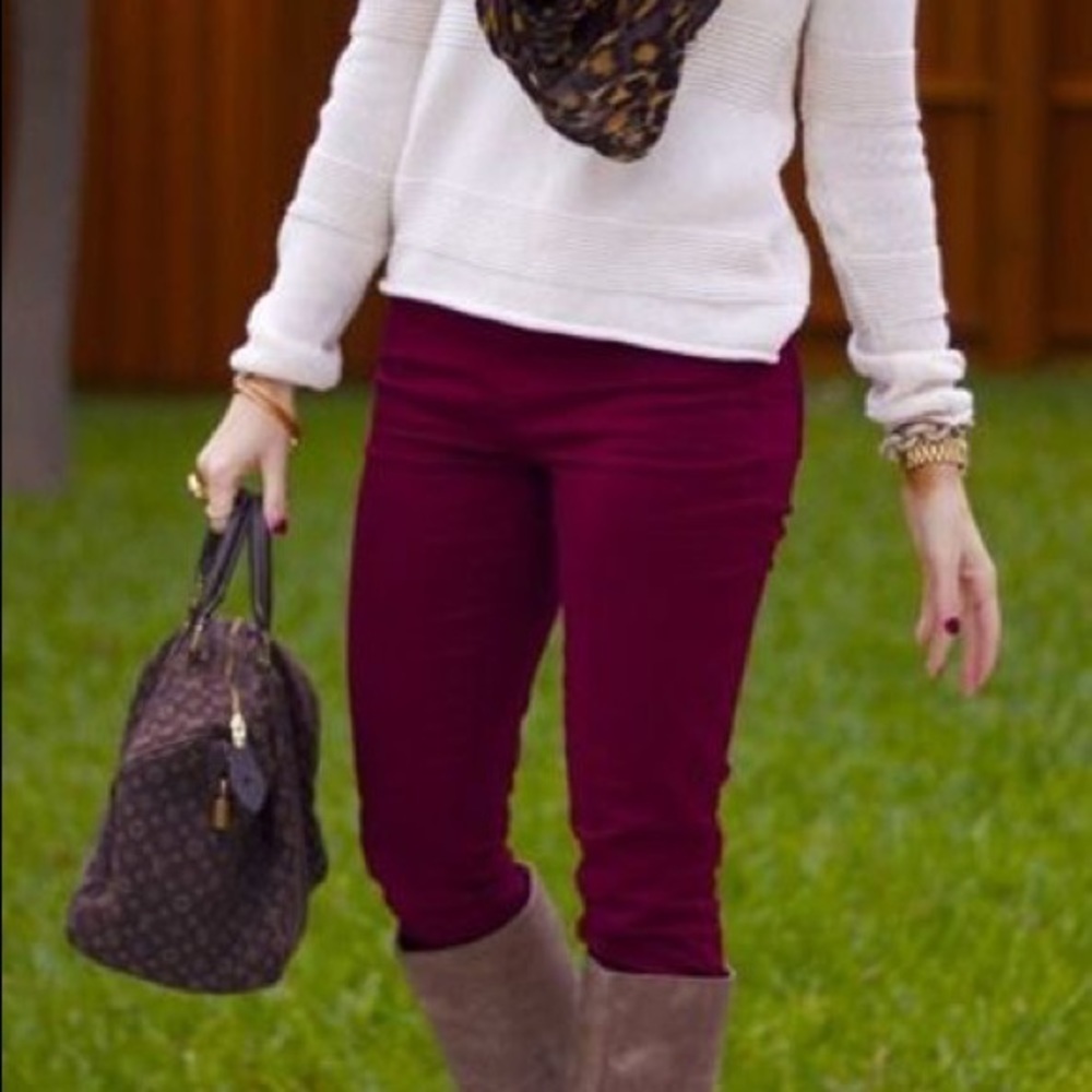 [Gloria Vanderbilt] Burgundy Skinny Jeans